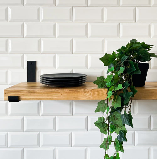Natural Wood Ash Shelf with Bracket