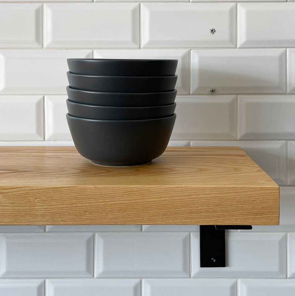 Kitchen Wood Ash Shelf with Bracket