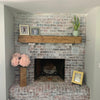 Idea for Fireplace with Distressed Fireplace Mantel