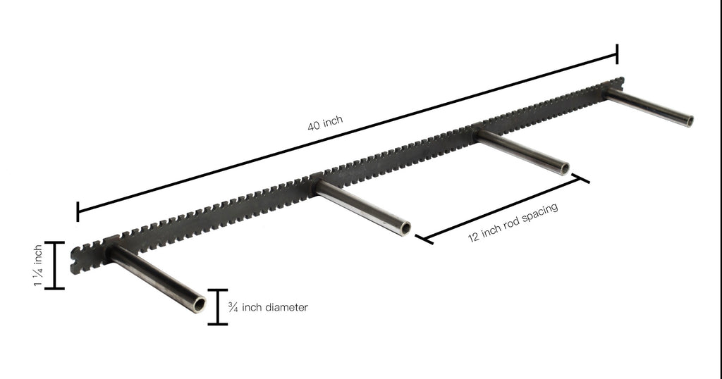 Floating Shelf Bracket - Heavy-Duty 1.25x40 Inch