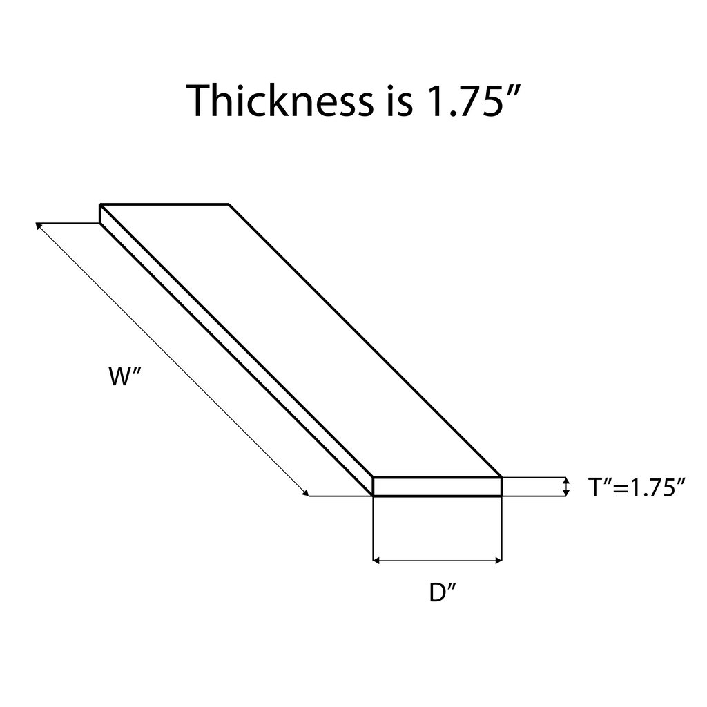 White Oak Wood Shelf with Brackets Diagram