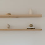 Custom White Oak Book Floating Shelves
