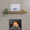 Fireplace with Distressed Hollow Fireplace Mantel in Aged Oak Color Style