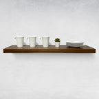Wall Walnut Floating Shelf in Kitchen