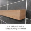 Rustic Wood Mantel Grey Highlighted Oak 48x6x6